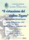  - Locandina della serata alla Badia di Ganna Il virtuosismo del violino tzigano